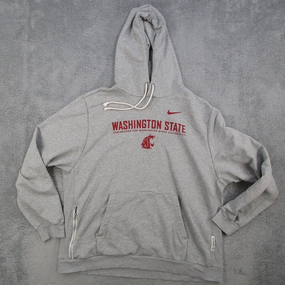 Nike Washington State Cougars Dri-FIT Standard Issue Hoodie Gray Mens XXL